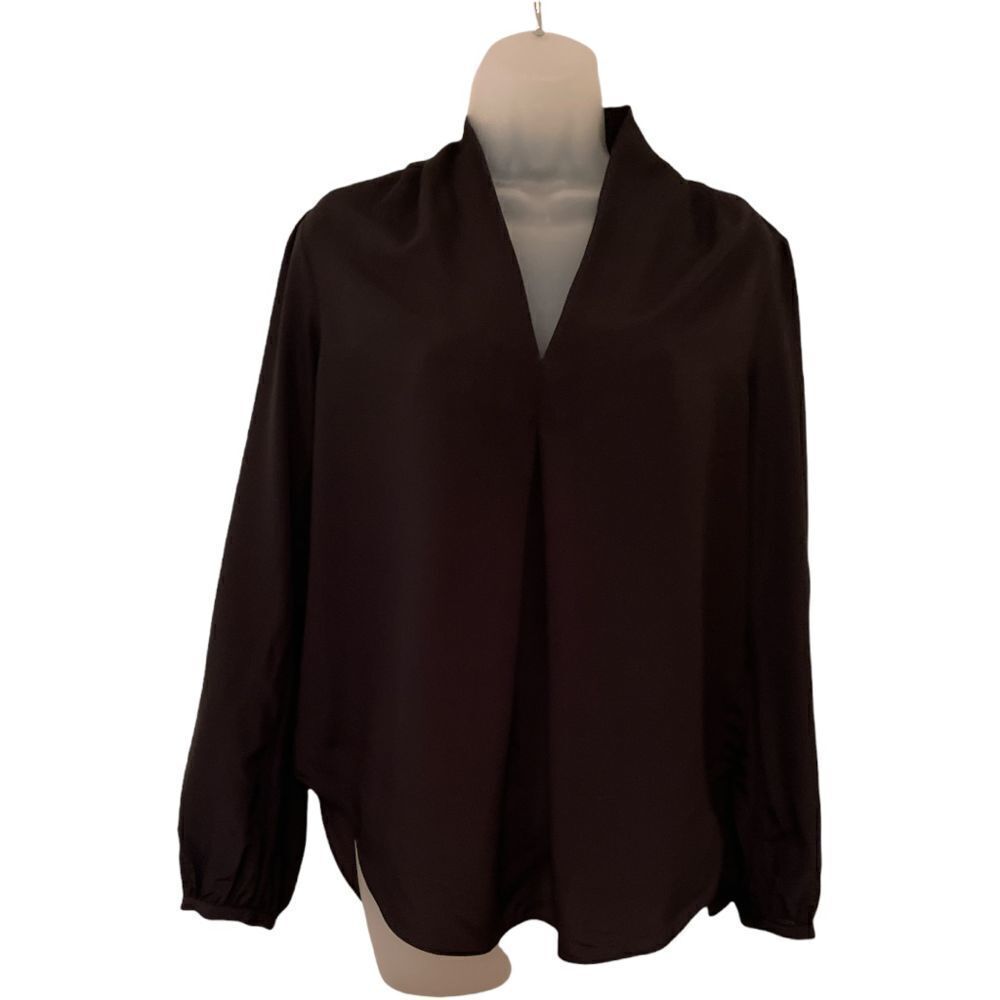 Michael Kors Long Sleeve Black Blouse - Size M